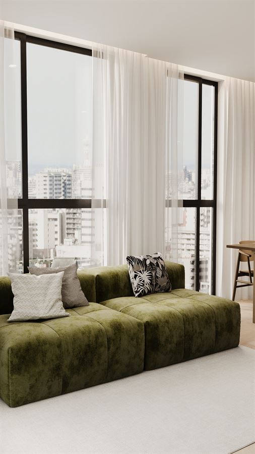Skyline Apartments — Interior Design 3D visualization, Private development — view 3 by DARK studio