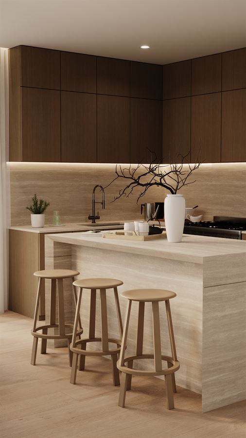 Skyline Apartments — Interior Design 3D visualization, Private development — view 6 by DARK studio