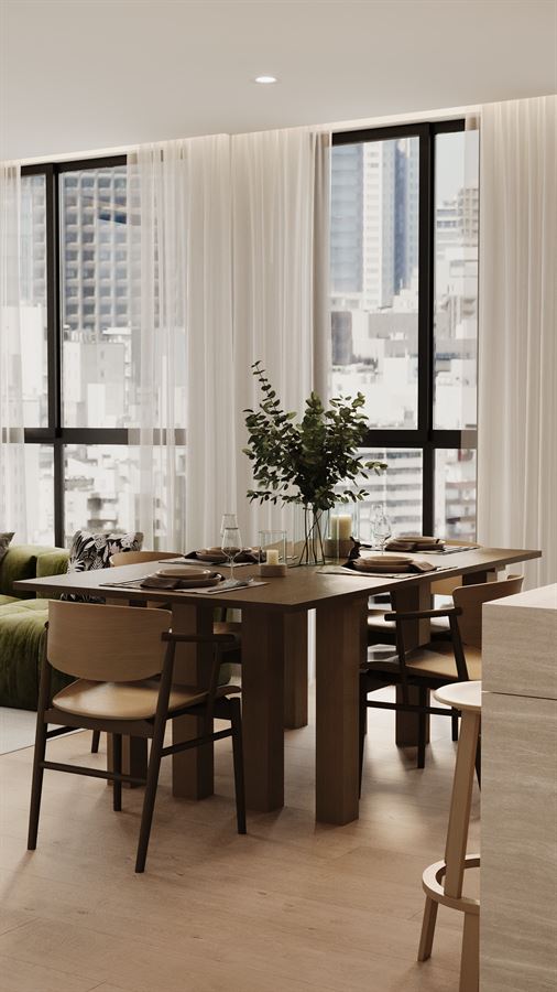 Skyline Apartments — Interior Design 3D visualization, Private development — view 5 by DARK studio