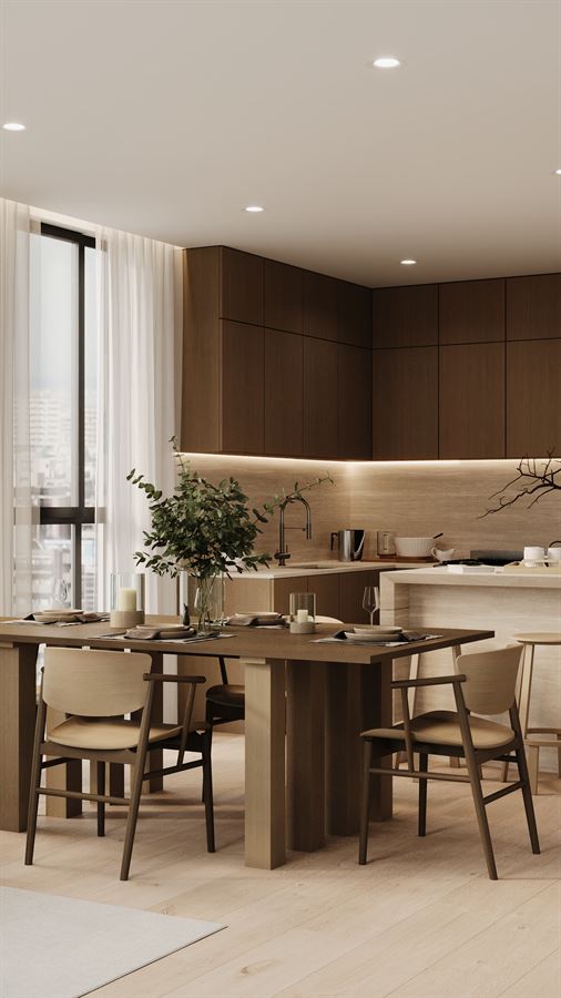 Skyline Apartments — Interior Design 3D visualization, Private development — view 4 by DARK studio