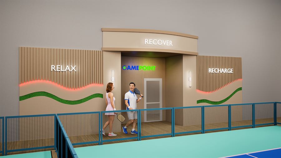 GamePoint Courts — Commerciale · Sport e Benessere 3D visualization, USA — view 4 by DARK studio