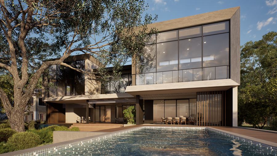 Tenuta sulla Collina — Architettura · Residenza 3D visualization, Tenuta privata — view 3 by DARK studio