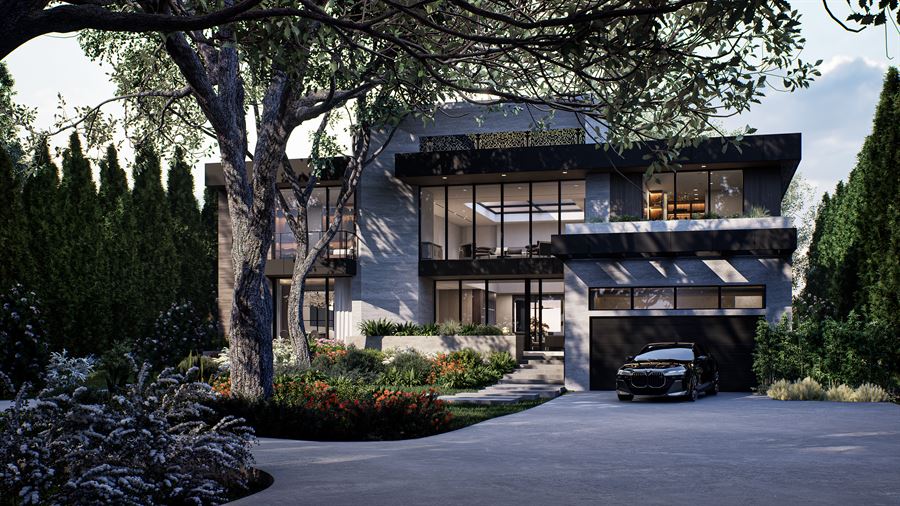 Tenuta sulla Collina — Architettura · Residenza 3D visualization, Tenuta privata — view 2 by DARK studio