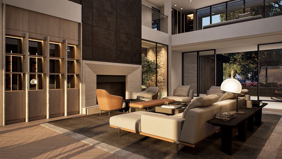 Tenuta sulla Collina — Architettura · Residenza 3D visualization, Tenuta privata — view 4 by DARK studio