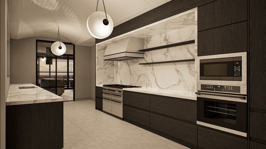 Tenuta sulla Collina — Architettura · Residenza 3D visualization, Tenuta privata — view 5 by DARK studio