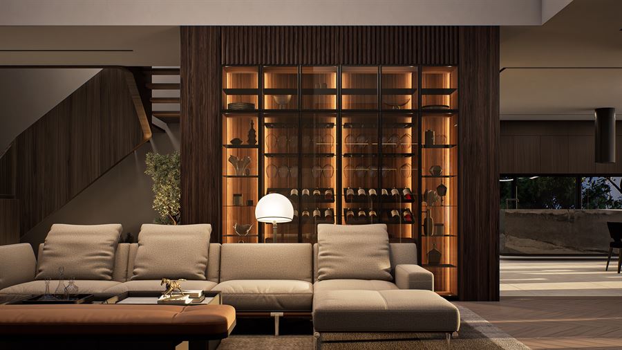 Tenuta sulla Collina — Architettura · Residenza 3D visualization, Tenuta privata — view 6 by DARK studio