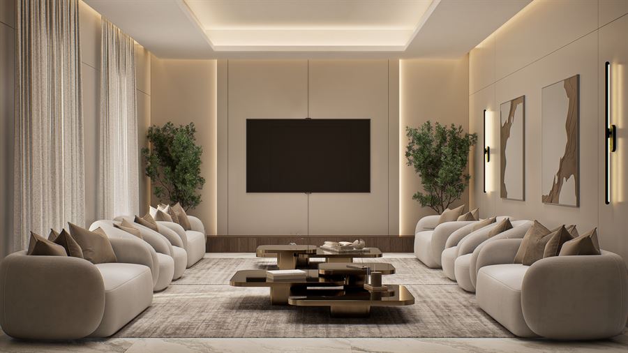 Residenza Ola — Interni — Interior Design 3D visualization, Doha, Qatar — view 8 by DARK studio