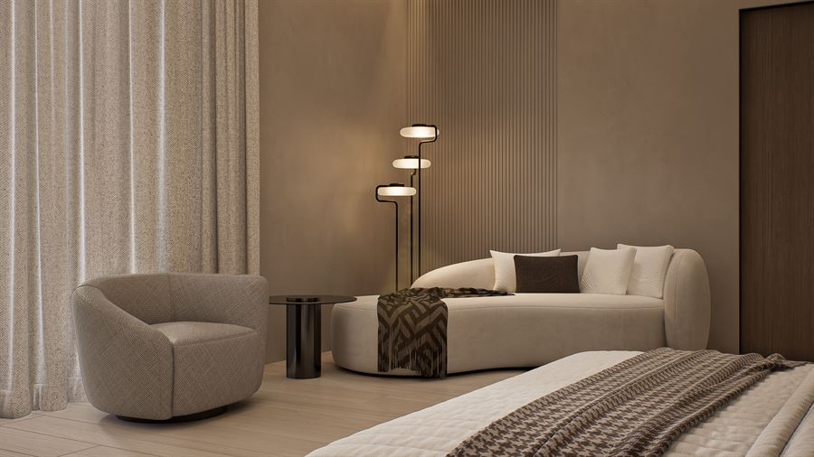 Residenza Ola — Interni — Interior Design 3D visualization, Doha, Qatar — view 2 by DARK studio