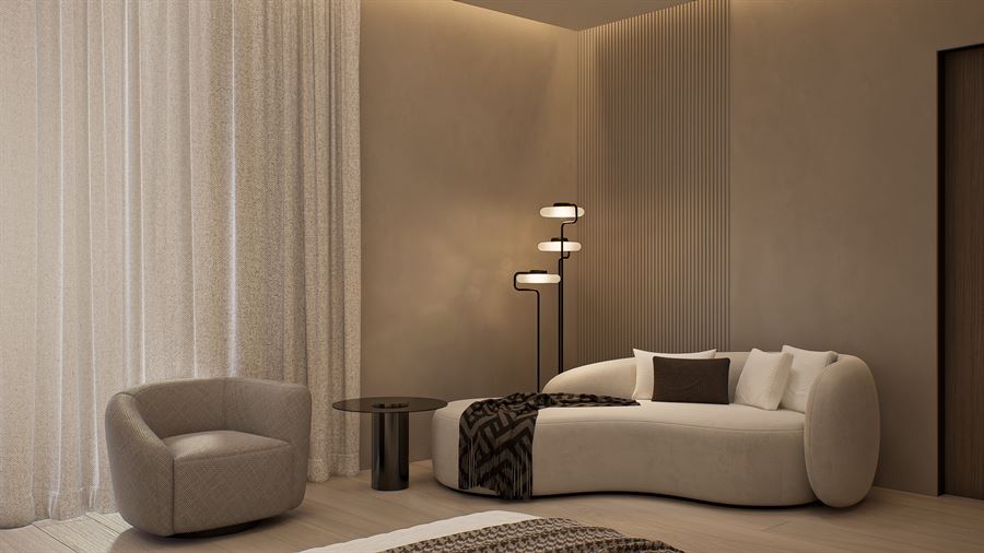 Residenza Ola — Interni — Interior Design 3D visualization, Doha, Qatar — view 3 by DARK studio