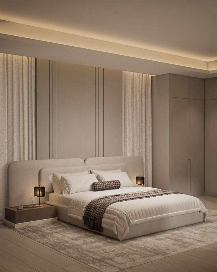 Residenza Ola — Interni — Interior Design 3D visualization, Doha, Qatar — view 7 by DARK studio