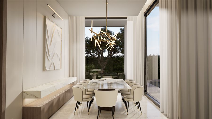 Modern Villa — Interiors — Interior Design 3D visualization, Private villa — view 3 by DARK studio