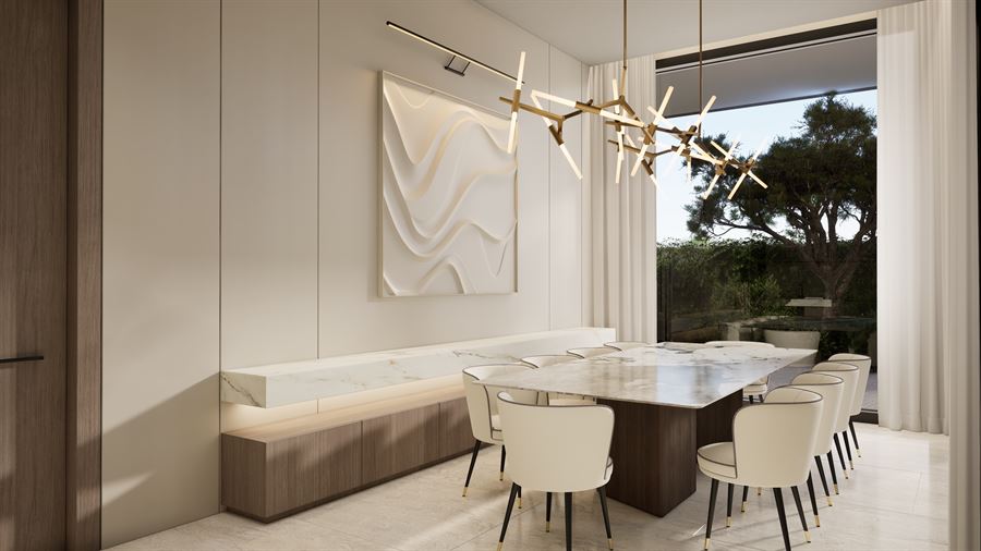 Modern Villa — Interiors — Interior Design 3D visualization, Private villa — view 4 by DARK studio