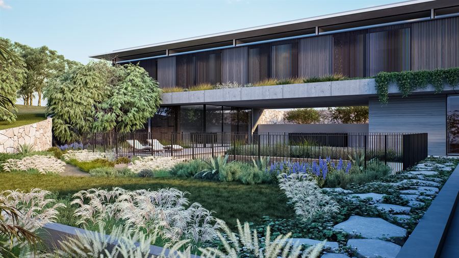 Desert Villa — Architecture · Villa 3D visualization, Desert estate — view 4 by DARK studio