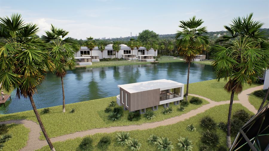 Biodome Eco-Resort — Hospitality · Masterplan 3D visualization, Resort tropicale — view 6 by DARK studio