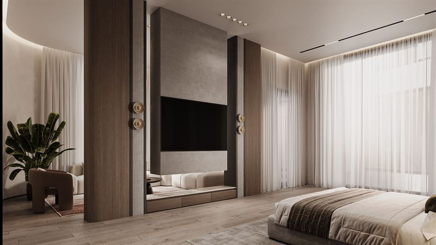 Residenza Privata SAAD — Interior Design · Lusso 3D visualization, Riyadh, Arabia Saudita — view 4 by DARK studio