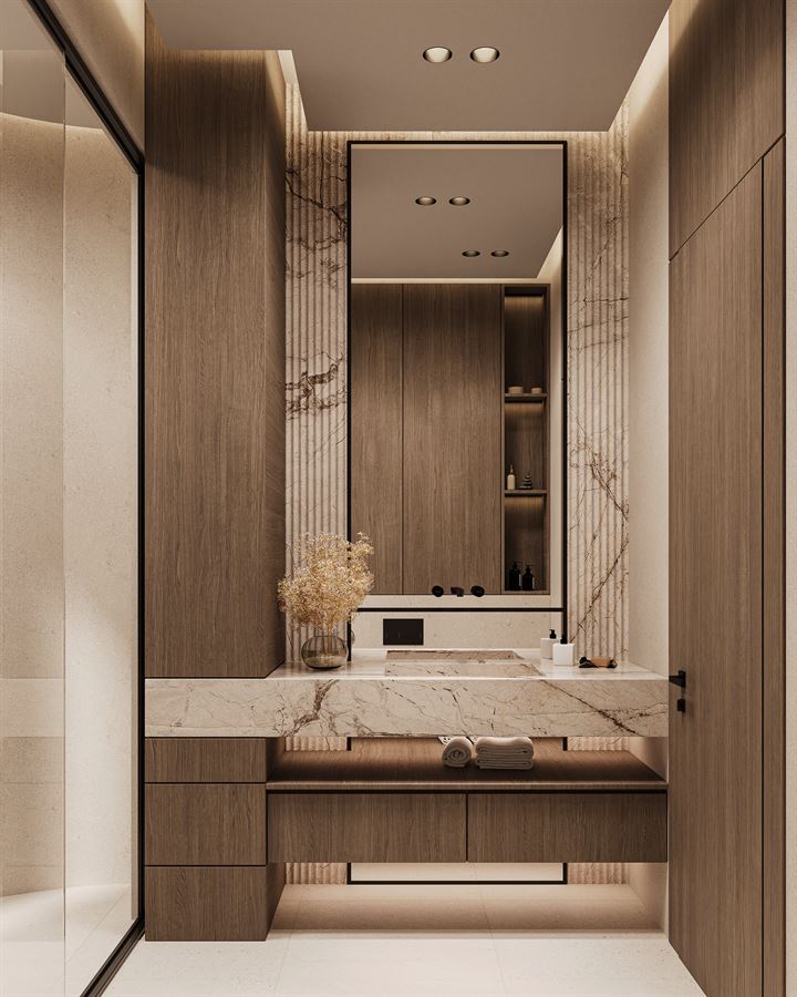 Residenza Privata SAAD — Interior Design · Lusso 3D visualization, Riyadh, Arabia Saudita — view 5 by DARK studio