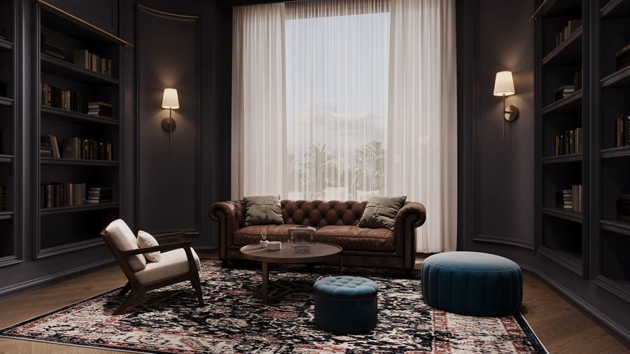 Residenza Privata SAAD — Interior Design · Lusso 3D visualization, Riyadh, Arabia Saudita — view 3 by DARK studio
