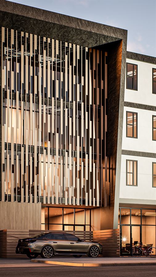Riverside Residences — Architettura · Residenziale 3D visualization, California, USA — view 3 by DARK studio