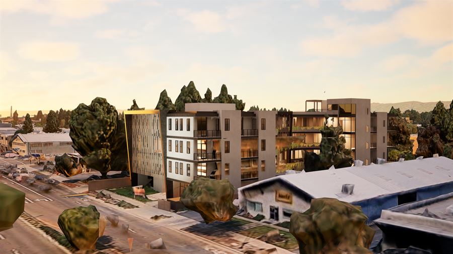 Riverside Residences — Architettura · Residenziale 3D visualization, California, USA — view 6 by DARK studio