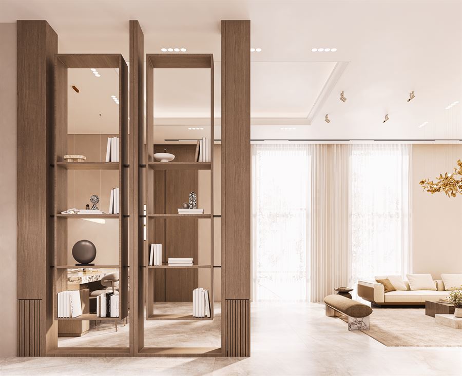 Private Villa — Interiors — Interior Design · Luxury 3D visualization, Gulf Region — view 3 by DARK studio