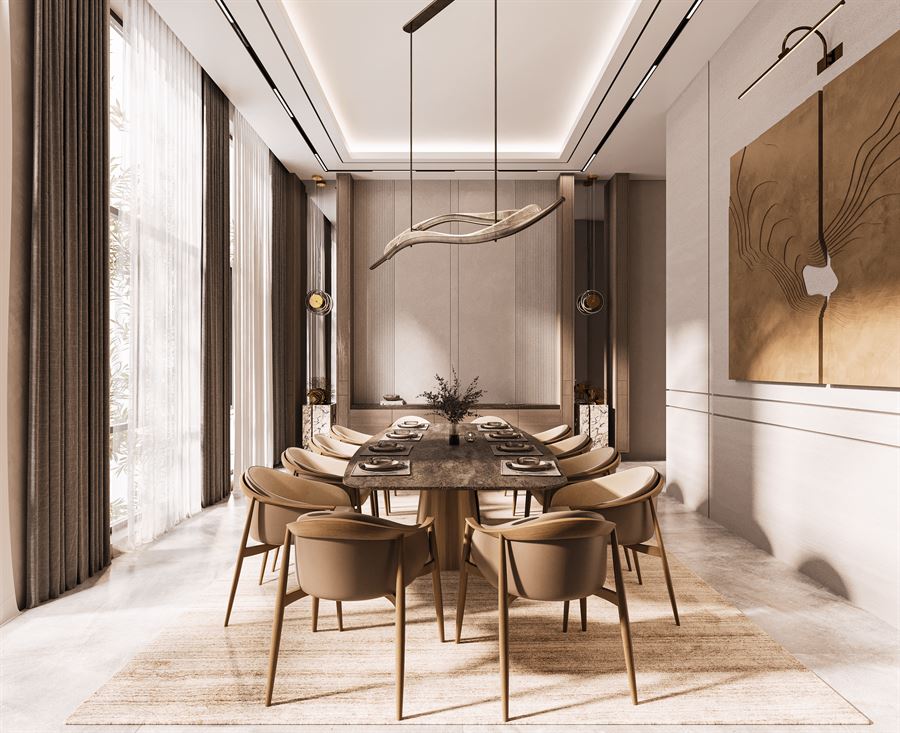 Private Villa — Interiors — Interior Design · Luxury 3D visualization, Gulf Region — view 2 by DARK studio