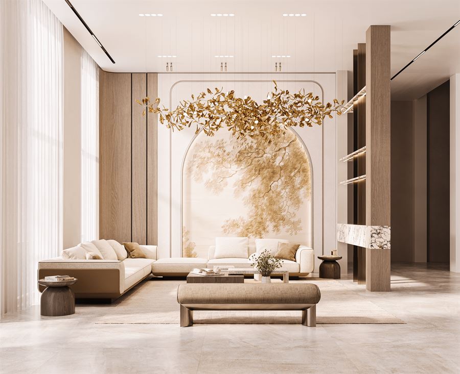 Private Villa — Interiors — Interior Design · Luxury 3D visualization, Gulf Region — view 4 by DARK studio