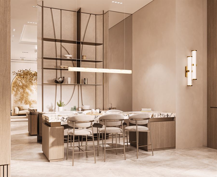 Private Villa — Interiors — Interior Design · Luxury 3D visualization, Gulf Region — view 5 by DARK studio