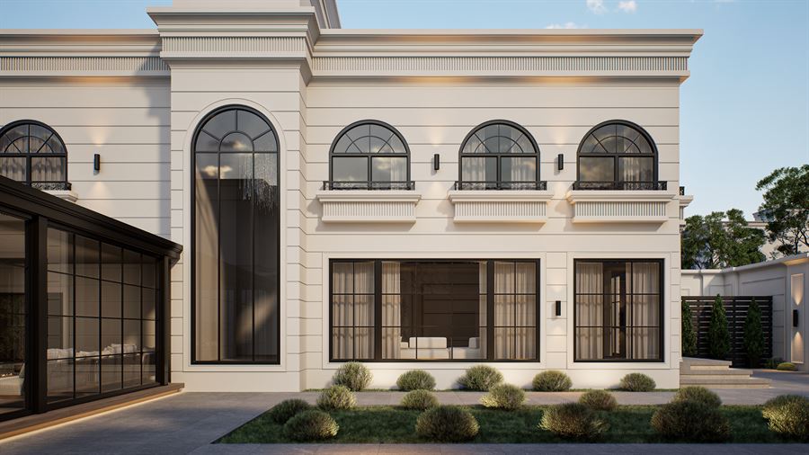 Neoclassical Villa — Architecture · Exterior 3D visualization, Doha, Qatar — view 5 by DARK studio
