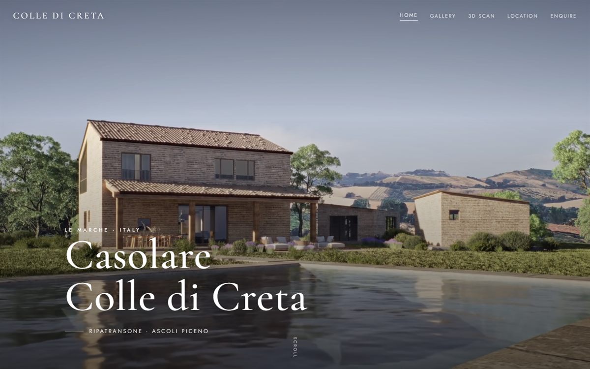 Casolare Colle di Creta — turnkey website built by DARK · Countryside villa · Le Marche, Italy